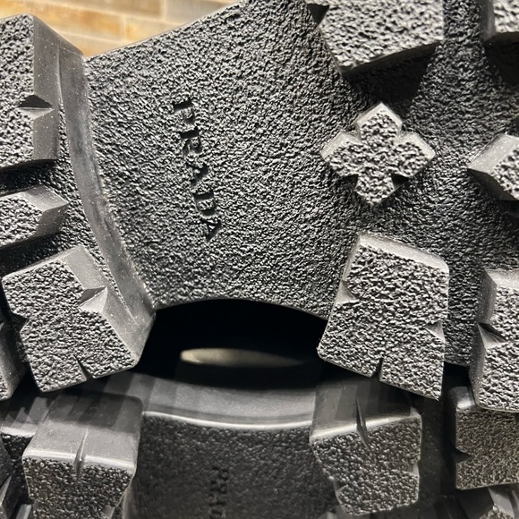 PRADA Monolith Leather Lug-Sole Chelsea Booties - Picture 6 of 13